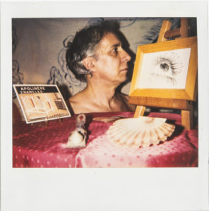 Luca Patella dis-enameled 2, 1989, Polaroid 10×10 cm