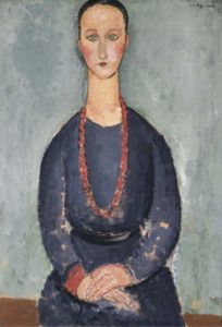 Modigliani, Donna con collana rossa